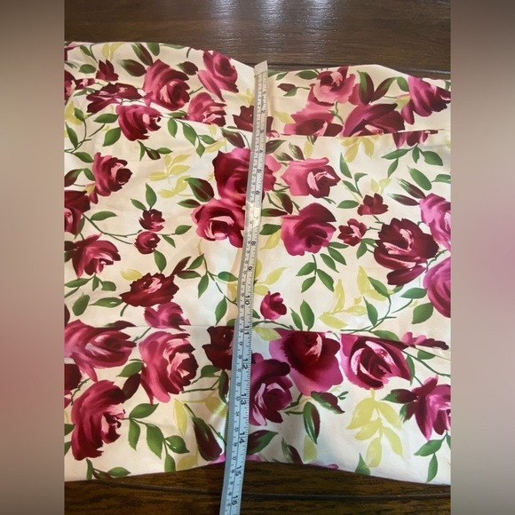 Jessica McClintock For Gunne Sax Red Rose Strapless Dress Size 11 B13 - Picture 6 of 6